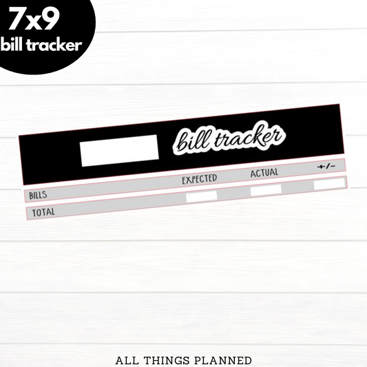 7x9 | Classic | Bill Tracker