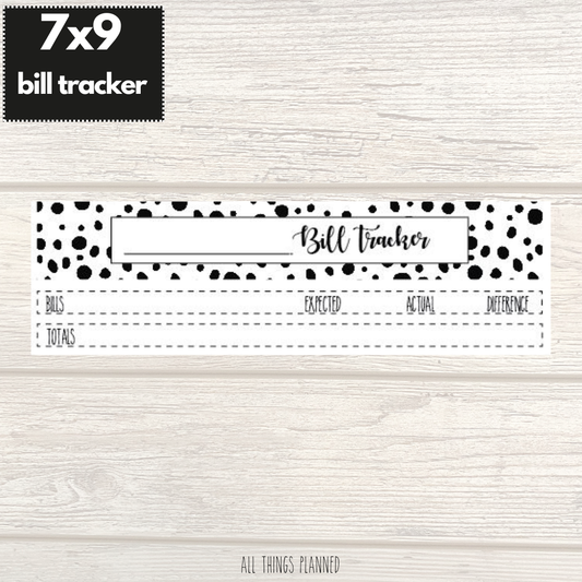 7x9 | Classic | Bill Tracker