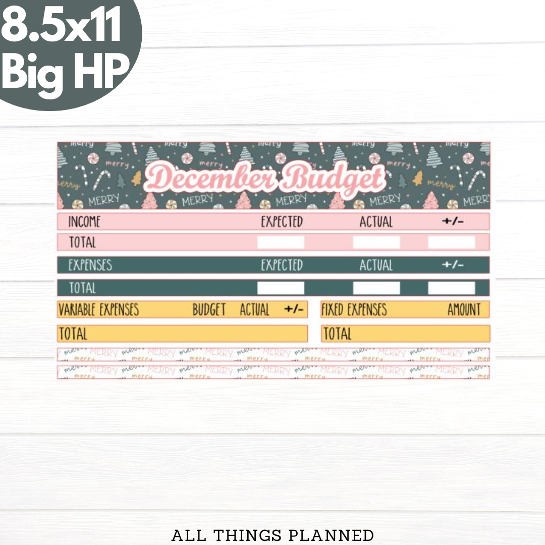 8.5x11 | Big | Dec. (Merry Christmas) Budget Kit