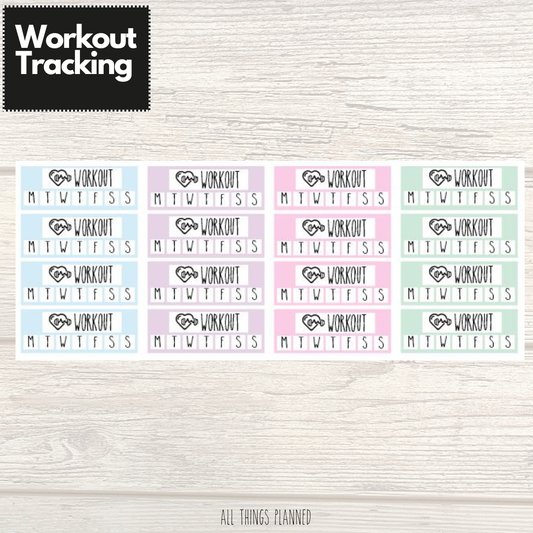 Workout Stickers (Pastel)