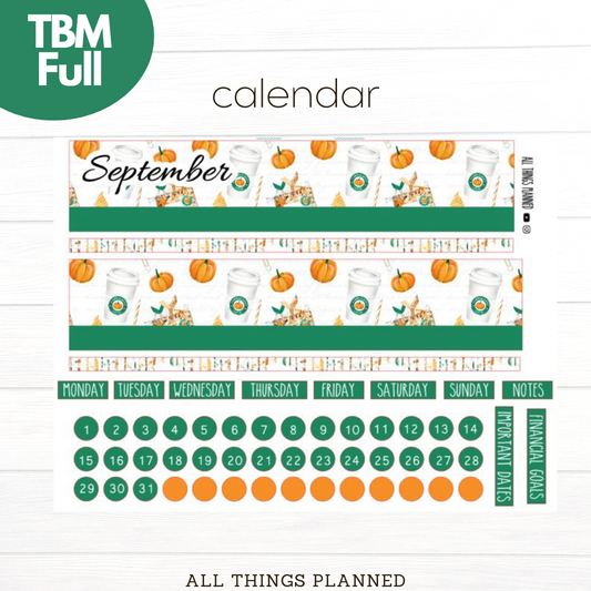 Full Sept (Starbies) Monthly Calendar