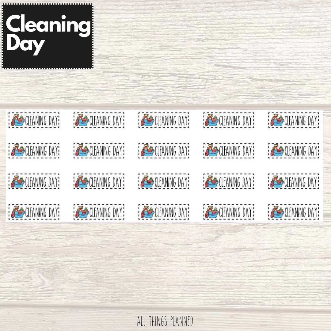 Cleaning Day Stickers – All Things Planned