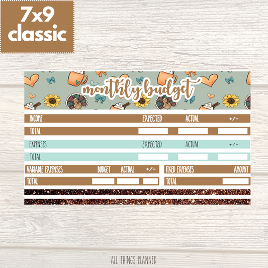7x9 | Classic | Nov. (Thanksgiving) Budget Kit