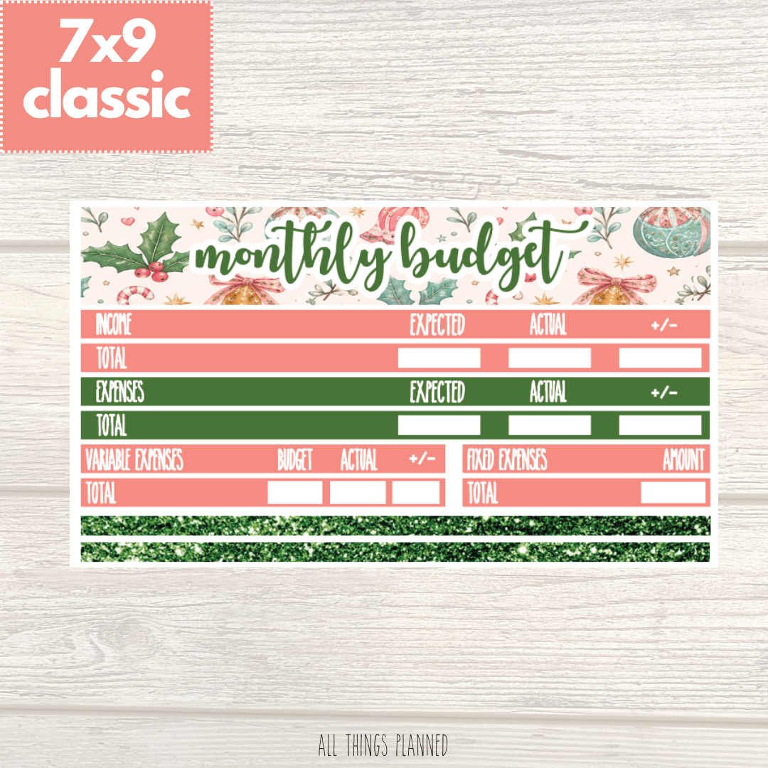 7x9 | Classic | Dec. (Christmas) Budget Kit