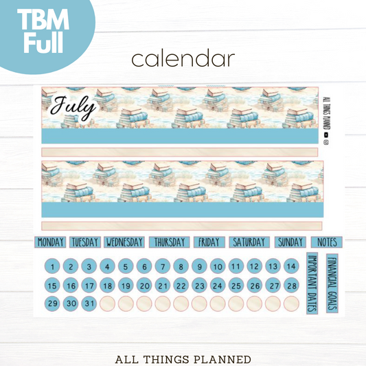 Full July (Beach Books) Monthly Calendar