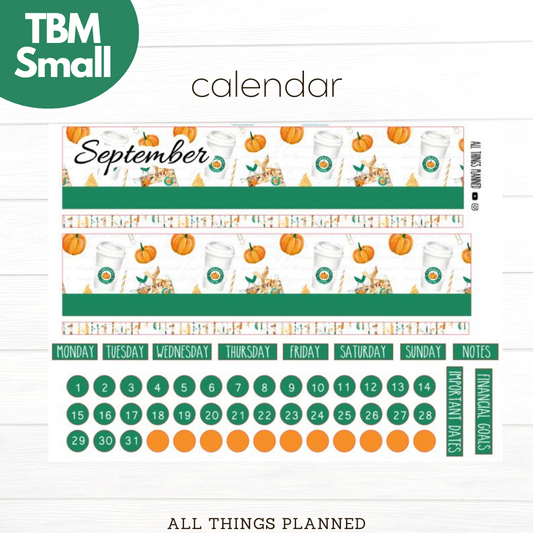 Small Sept (Starbies) Monthly Calendar