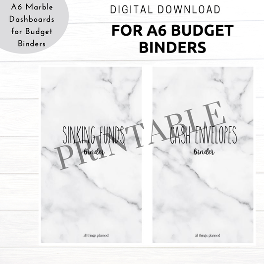 Marble PRINTABLE Dashboards