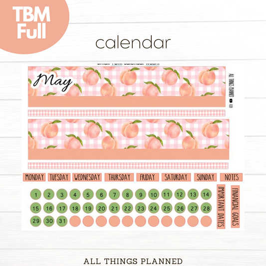 Full May (Peaches) Monthly Calendar