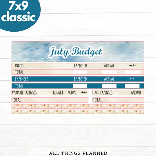 7x9 | Classic | July (Ocean) Budget Kit
