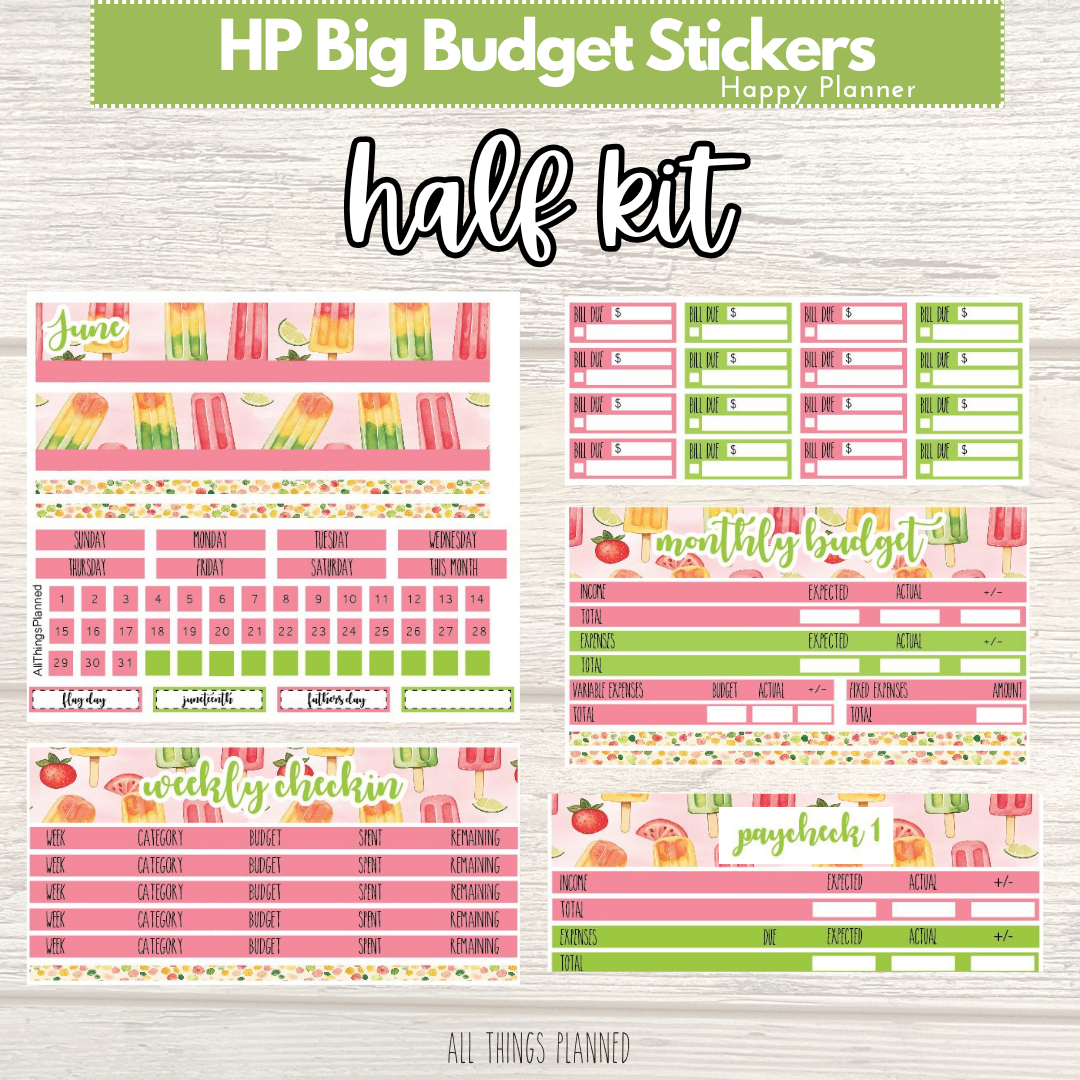 HP Big June (Popsicles) HALF Budget Kit BUNDLE