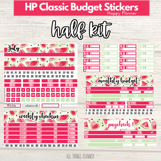Classic July (Watermelon) HALF Budget Kit BUNDLE