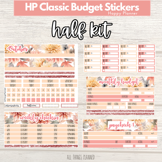 Classic Oct. (Fall Florals) HALF Budget Kit BUNDLE