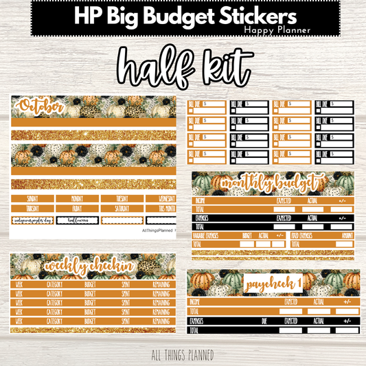 HP Big Oct. (Pumpkins) HALF Budget Kit BUNDLE