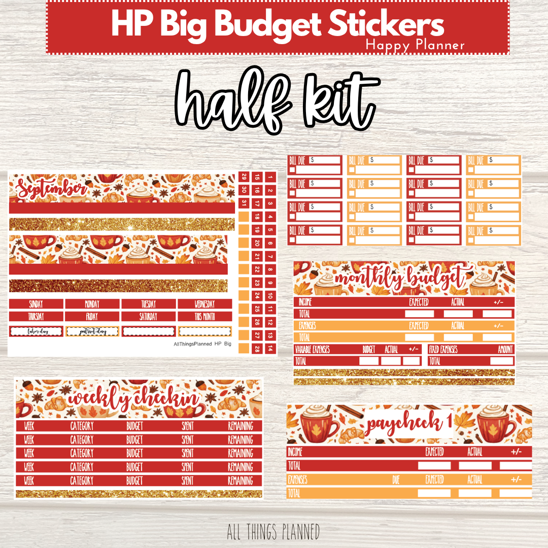 HP Big Sept. (Fall Latte) HALF Budget Kit BUNDLE