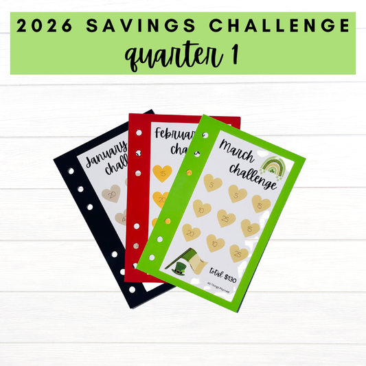 2026 Savings Challenge Cards - Quarter 1