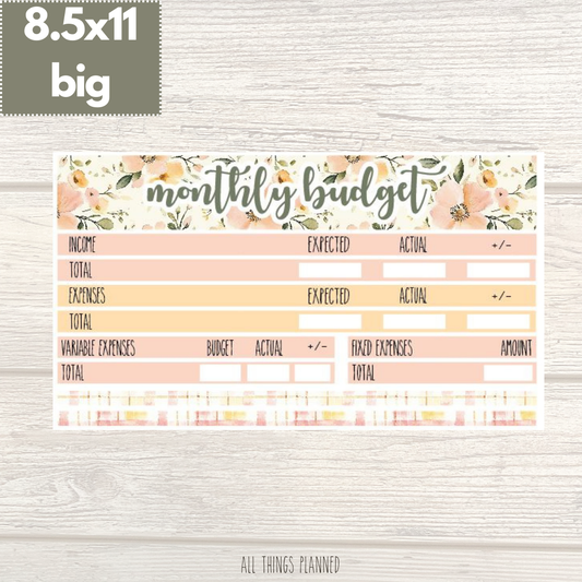 8.5x11 | Big | May (Spring Florals) Budget Kit