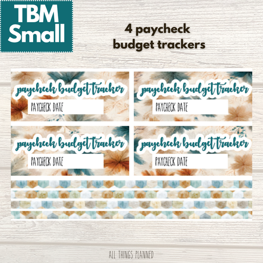 Small Sept. (Dreamy Fall) Paycheck Budget Trackers