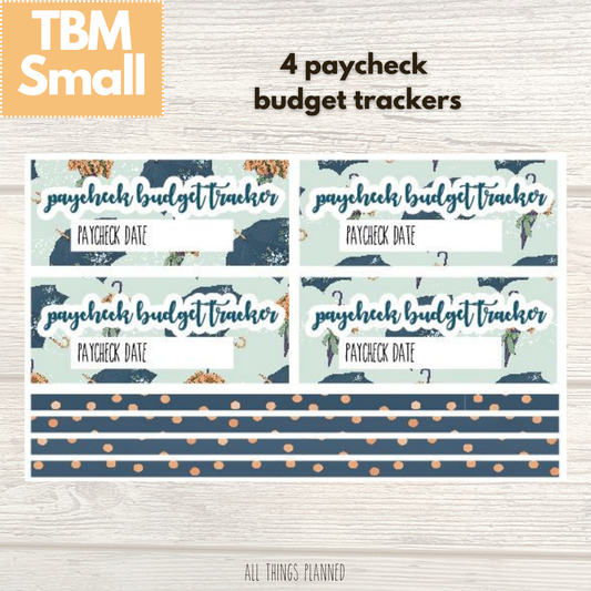 Small May (Golden Rain) Paycheck Budget Trackers