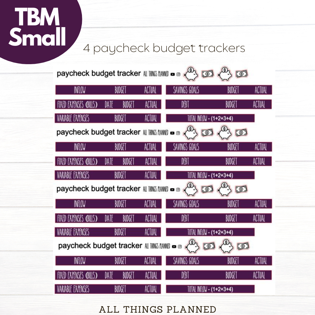 Small Dec (Gingerbread) Paycheck Budget Trackers
