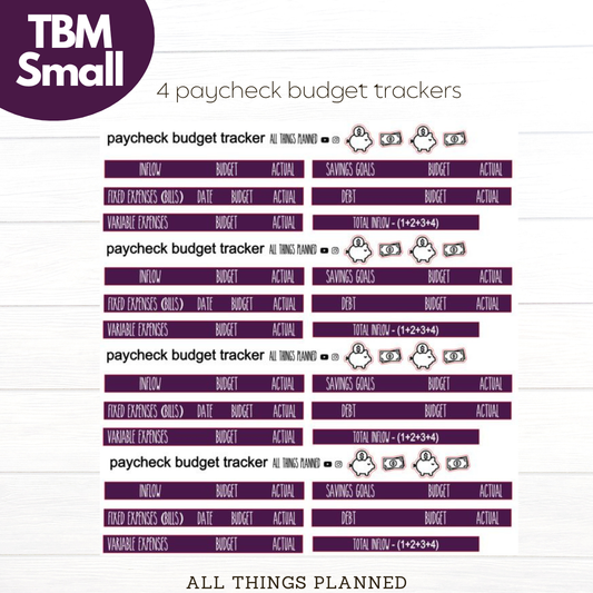 Small Dec (Gingerbread) Paycheck Budget Trackers