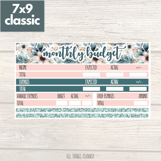 7x9 | Classic | Feb. (Winter Florals) Budget Kit