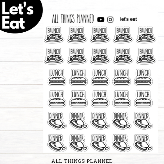Let's Eat Stickers