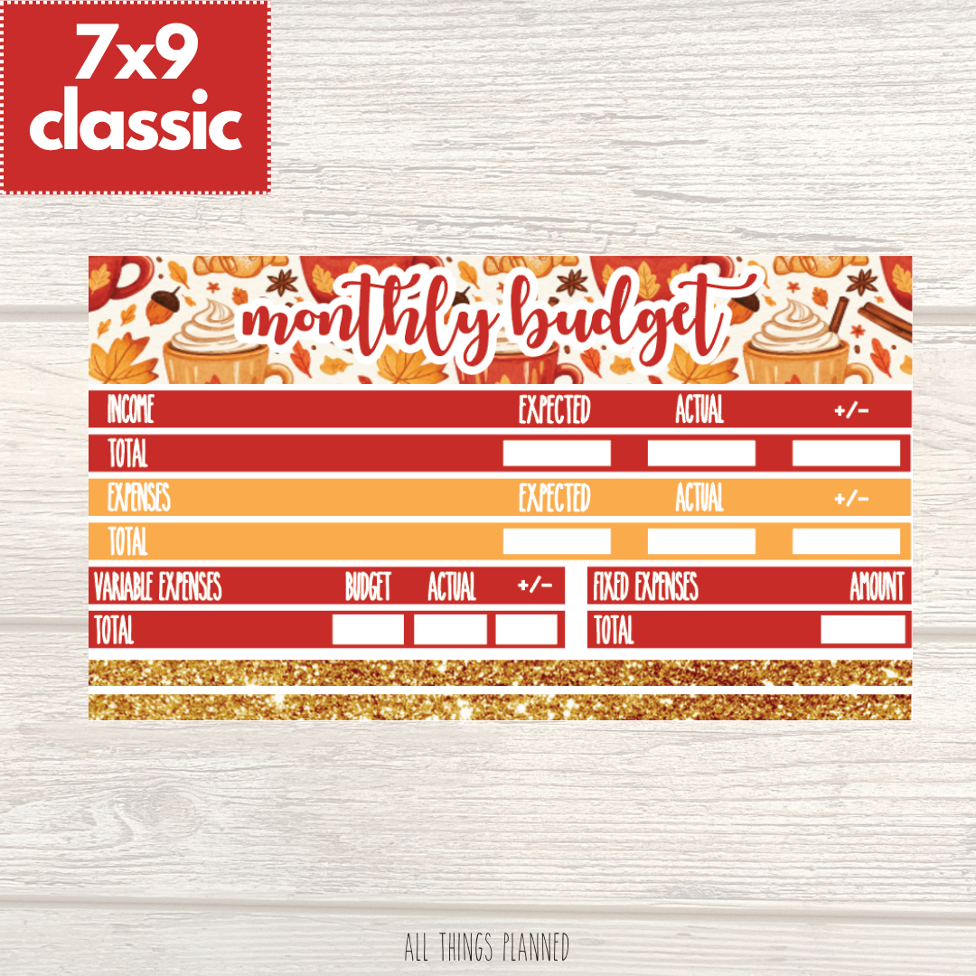 7x9 | Classic | Sept. (Fall Latte) Budget Kit