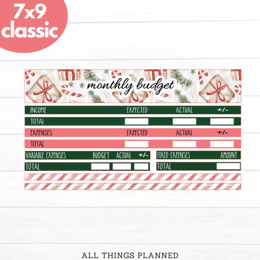 7x9 | Classic | Dec (Christmas Presents) Budget Kit