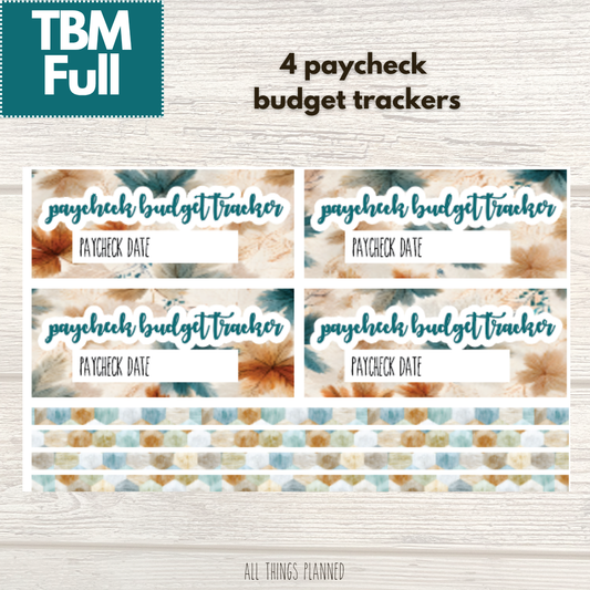 Full Sept. (Dreamy Fall) Paycheck Budget Trackers