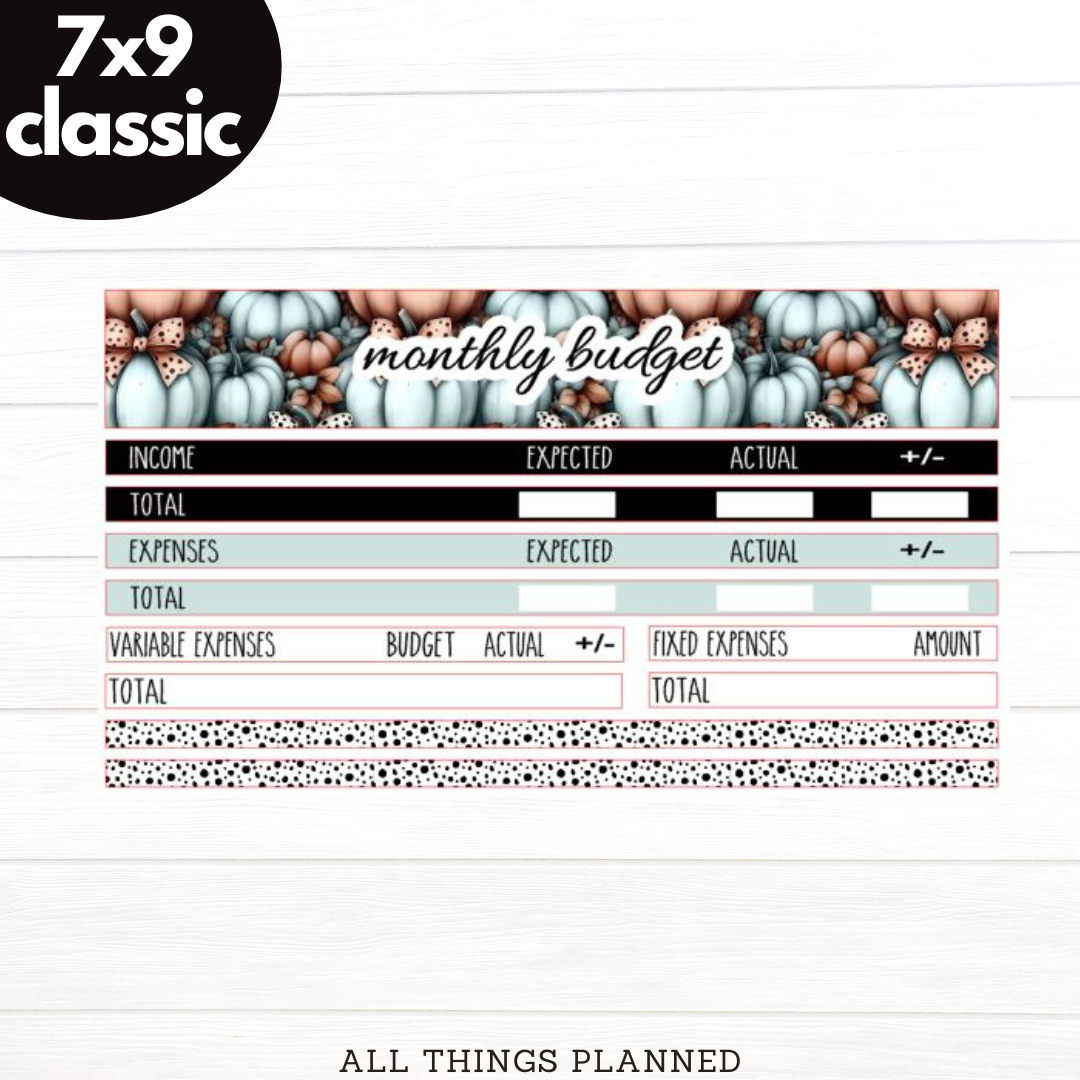 7x9 | Classic | Oct (Pumpkins Bows) Budget Kit