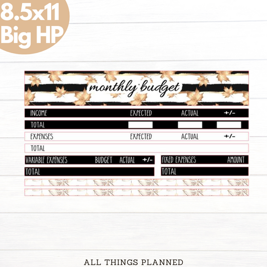 8.5x11 | Big | Sept (Golden Fall) Budget Kit
