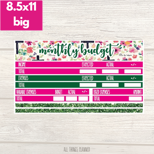 8.5x11 | Big | April (Risen) Budget Kit