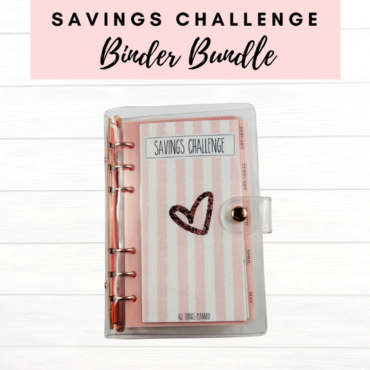 [PREORDER] 2026 Rose Gold Savings Challenge Binder (Bundle)