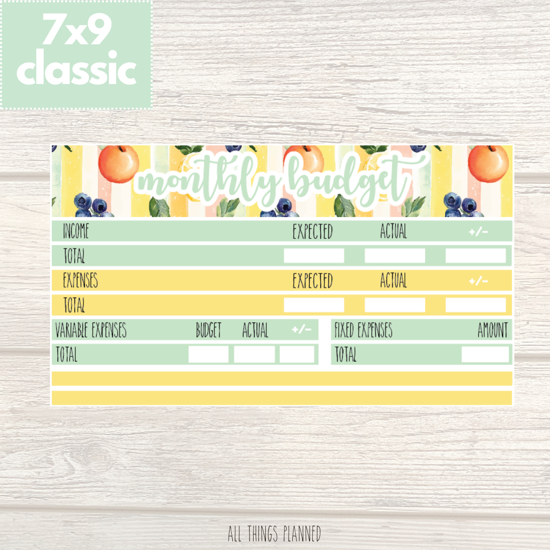 7x9 | Classic | Aug. (Tutti Fruiti) Budget Kit