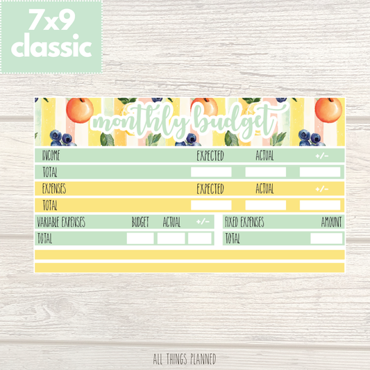 7x9 | Classic | Aug. (Tutti Fruiti) Budget Kit