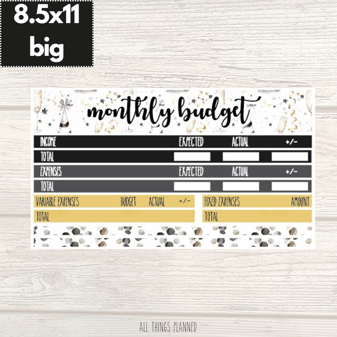 8.5x11 | Big | Jan. (New Year) Budget Kit