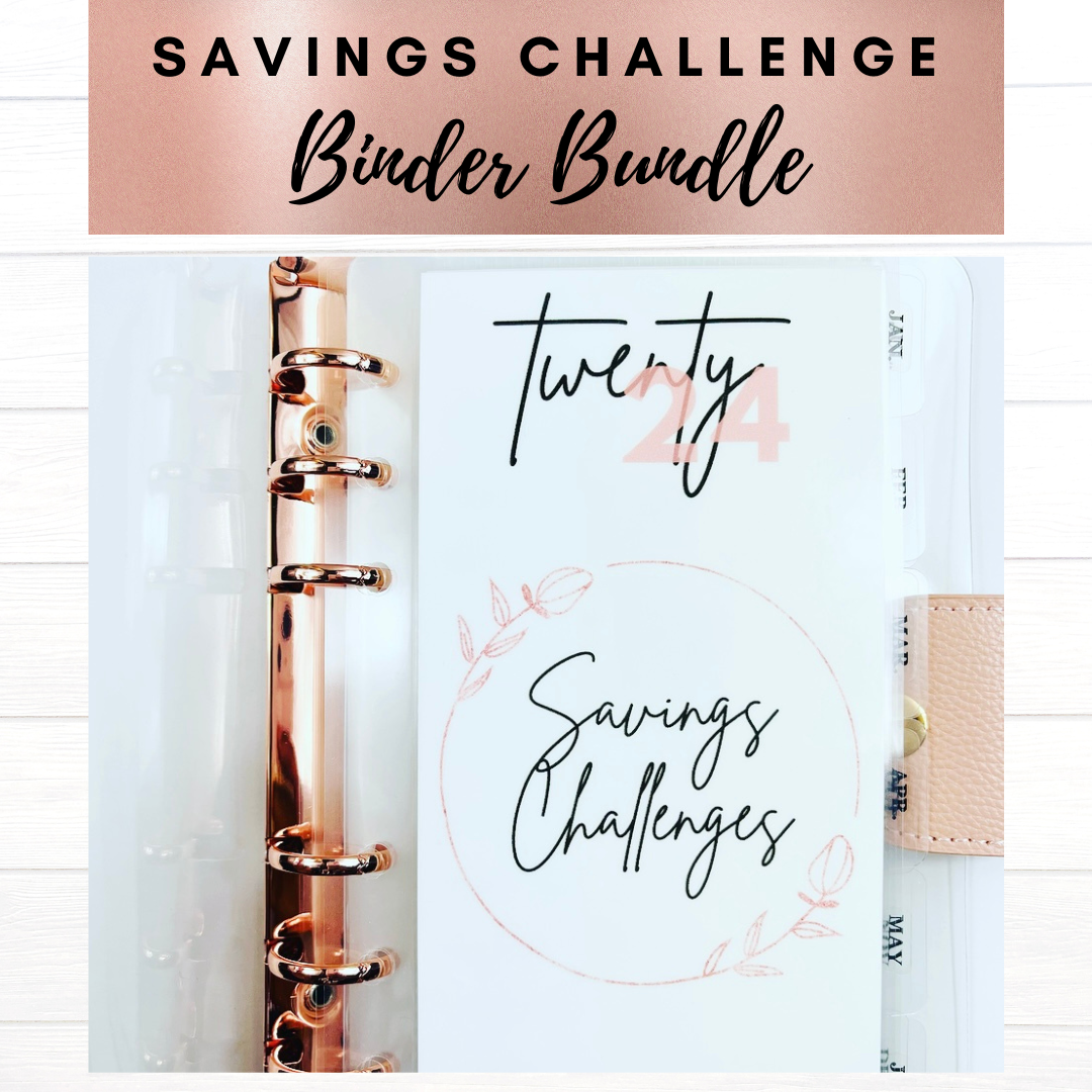 2024 Rose Gold Savings Challenge Binder (Bundle)