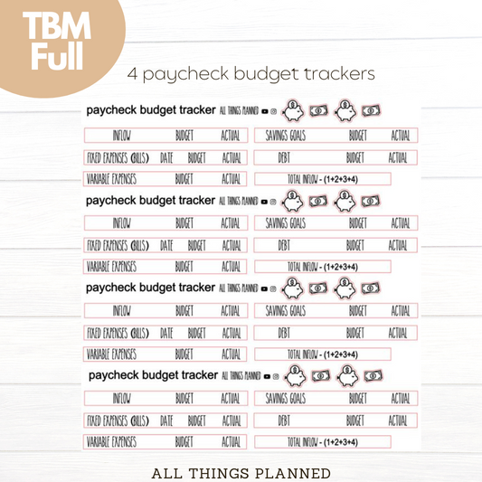 Full Sept (Golden Fall) Paycheck Budget Trackers