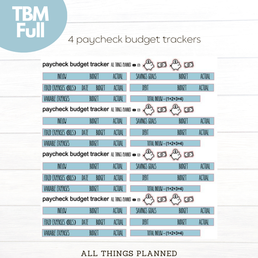 Full Apr. (Easter Florals) Paycheck Budget Trackers