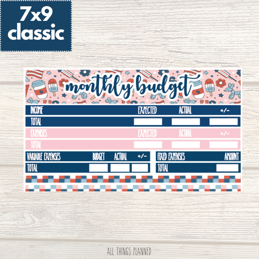 7x9 | Classic | July (Happy 4th) Budget Kit