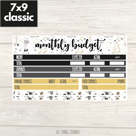 7x9 | Classic | Jan. (New Year) Budget Kit
