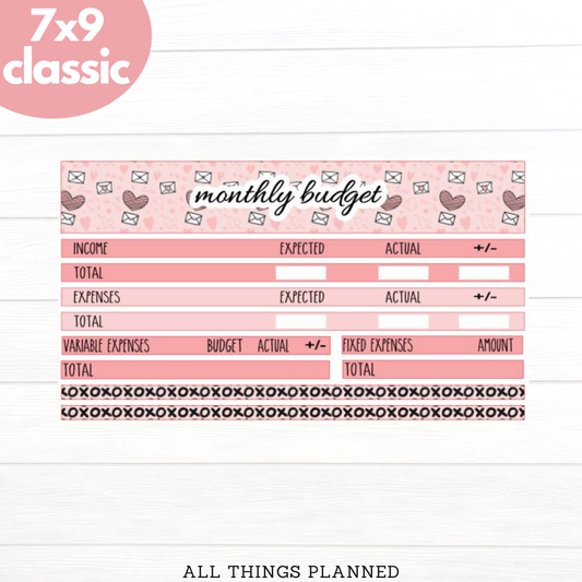 7x9 | Classic | Feb. (Valentines) Budget Kit