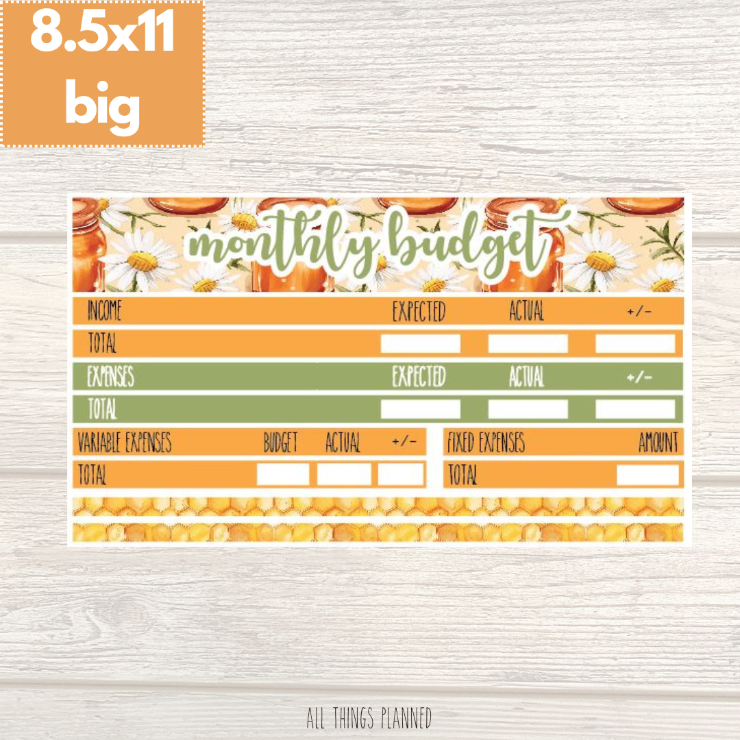 8.5x11 | Big | Mar. (Honey Jar) Budget Kit