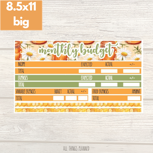 8.5x11 | Big | Mar. (Honey Jar) Budget Kit