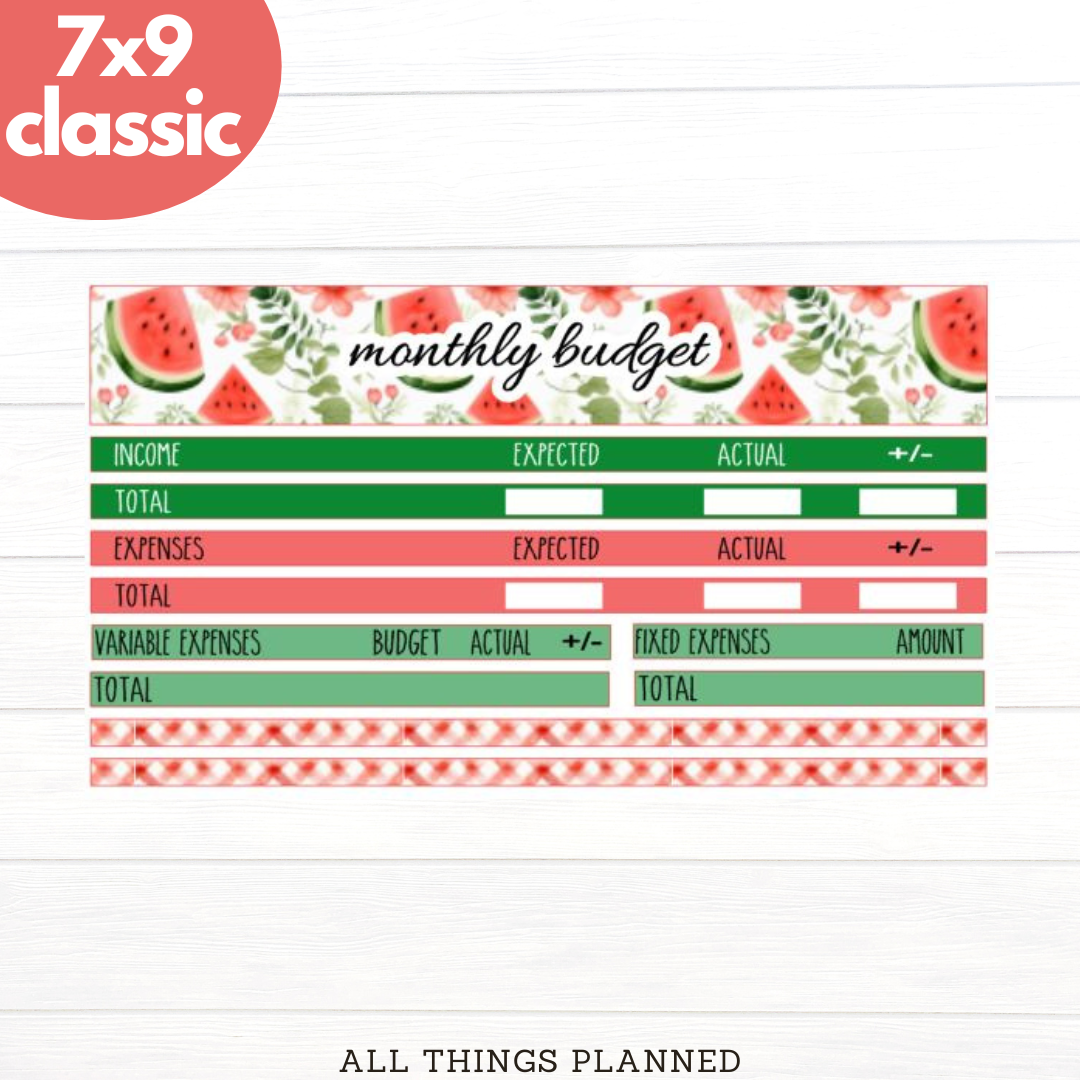 7x9 | Classic | May (Watermelon) Budget Kit