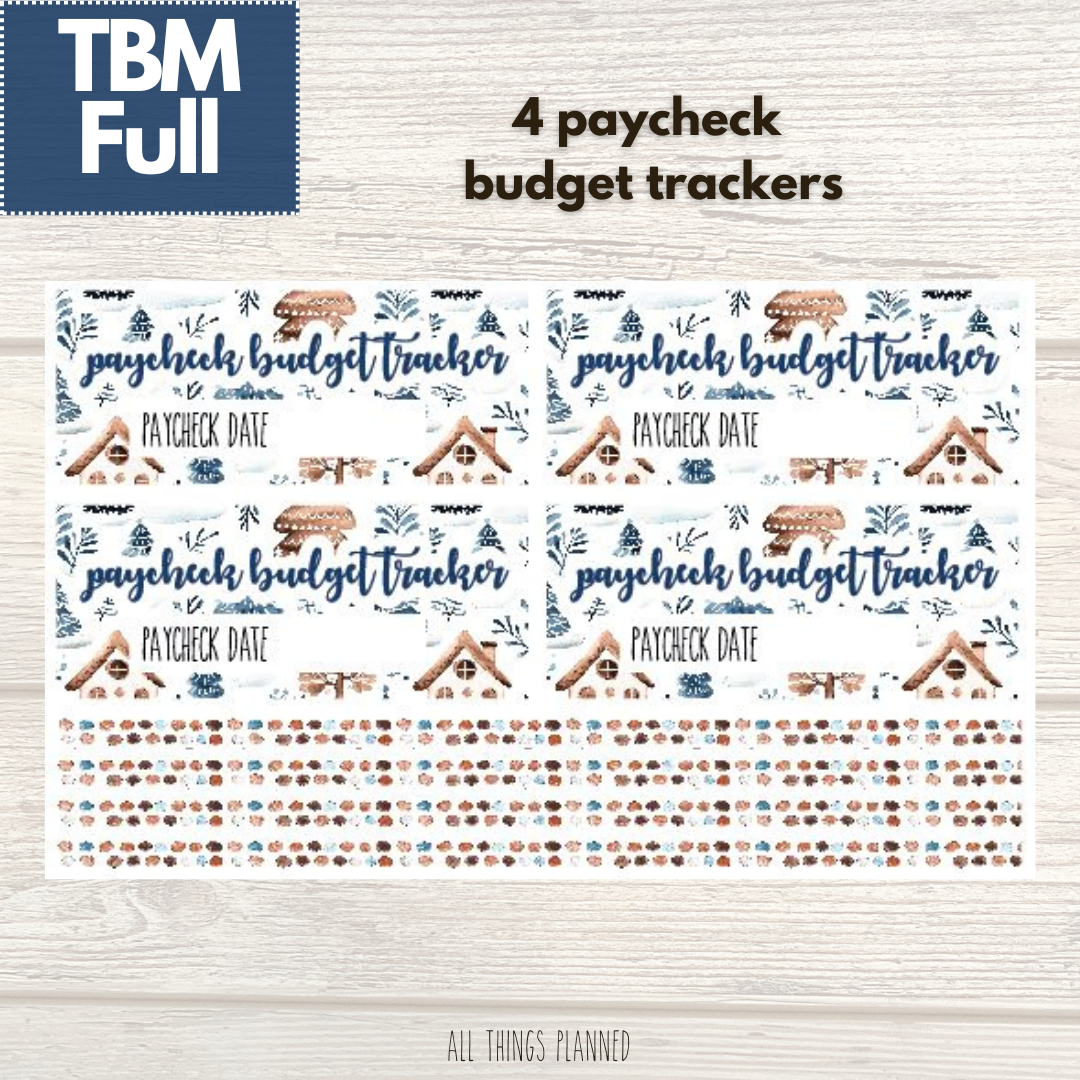 Full Jan. (Wonderland) Paycheck Budget Trackers