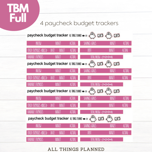 Full Nov (Thanksgiving) Paycheck Budget Trackers