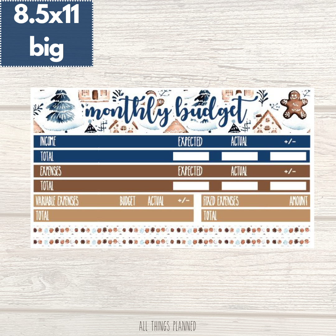 8.5x11 | Big | Jan. (Wonderland) Budget Kit