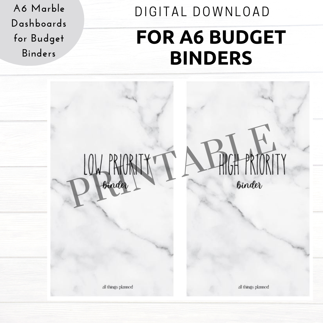 Marble PRINTABLE Dashboards