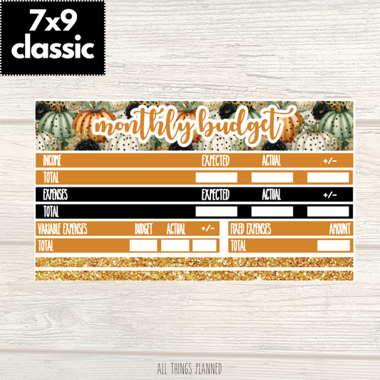 7x9 | Classic | Oct. (Pumpkins) Budget Kit